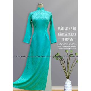 Áo Dài Truyền Thống Gấm Lụa TTGR495